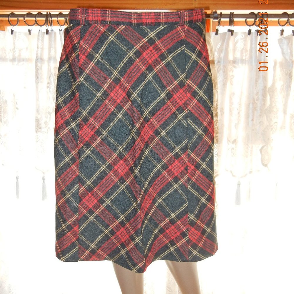 Vintage Retro Classic Casual Office Skirt sz 14 (wsk37)